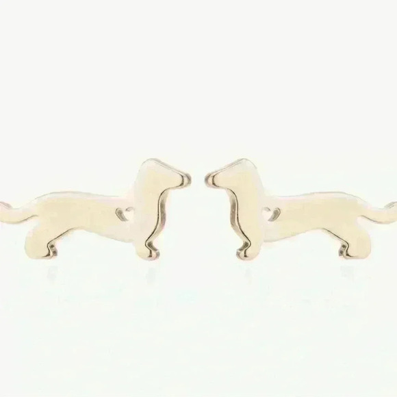 Stainless Steel Dachshund Earrings - Picture 2 of 2
